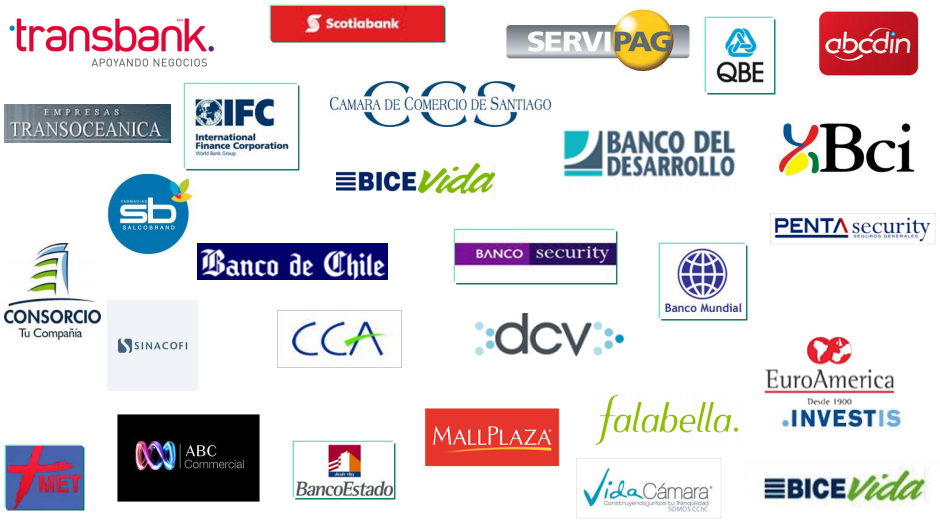 Logos de clientes del sector Financiero