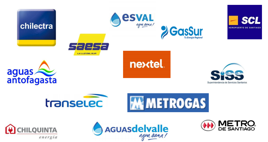 Logos de clientes del sector Servicios básicos